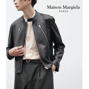 【メゾン　マルタン　マルジェラ】八の字　5zipライダースジャケット 48 Maison Margiela メゾンマルジェラ 八の字 5ZIPライダース