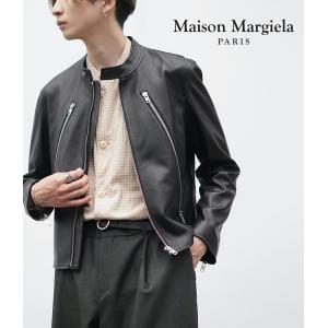 Maison Margiela / メゾン マルジェラ ： 5-ZIP LEATHER JACKET ： S50AM0489-SY1460｜arknets