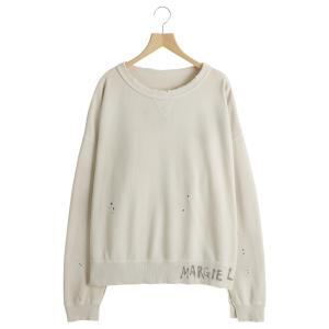 メゾンマルジェラ サイズ:L  S50GU0204 バックワッペンロゴ デストロイ加工プルオーバーパーカー 中古 OM10 Maison Margiela（メゾンマルジェラ） サイズ:L S50GU0204 バック