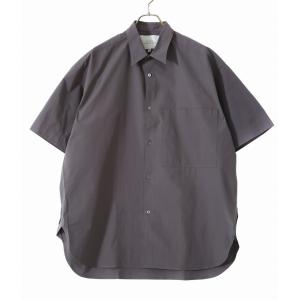 STUDIO NICHOLSON / スタジオニコルソン ： SORONO POWDER COTTON OVERSIZED SHORT SLEEVE SHIRT ：SNM-085