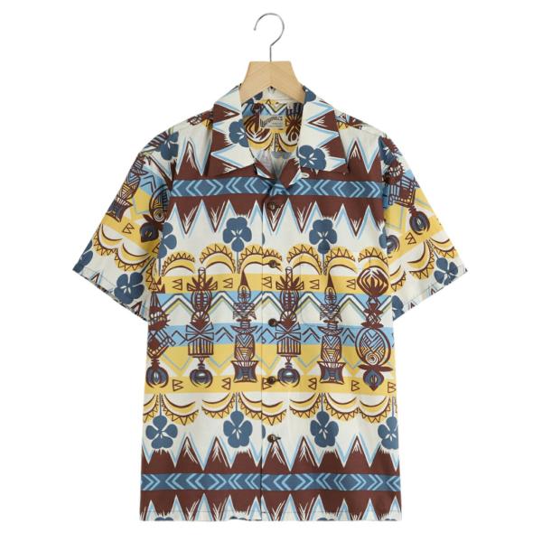 SUN SURF / サンサーフ ： “TROPICAL WOODCUT” COTTON BROAD...