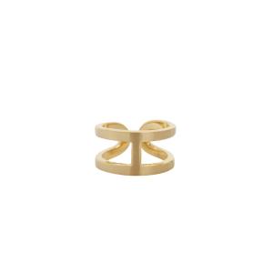＼6/2(火)12:00迄！P10倍！／XOLO JEWELRY / ショロ　ジュエリー ： H Ring with Hair Line -Gold- ： XOR112-GOLD[COR][REA][コンパクト]｜ARKnets