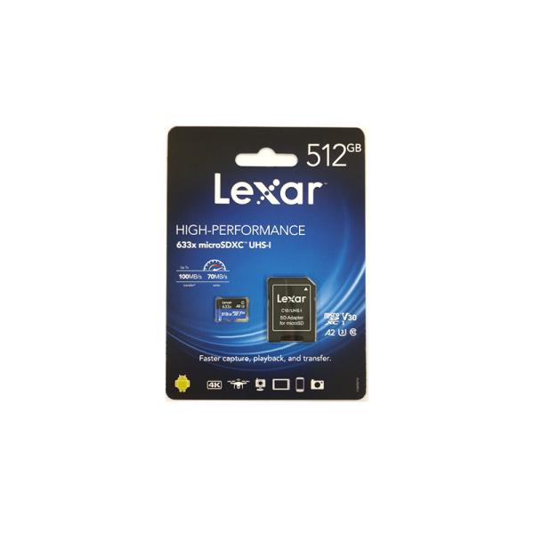 Lexar LSDMI512BB633A MicroSDXCカード 512GB 663倍速