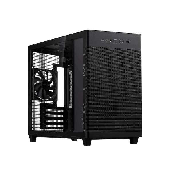 ASUS Prime AP201 Tempered Glass MicroATX Case BLAC...