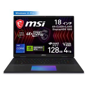 MSI MSI ゲーミングノート Titan 18 HX A14V Titan-18-HX-A14VIG-4003JP 高速SSD x2 RAID 0仕様なMSIゲーミングノートPCシリーズの｜arkonline-store