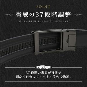ベルト メンズ ゴルフベルト 穴なし 本革 革...の詳細画像5