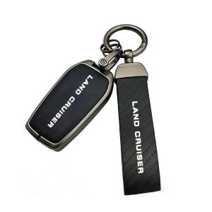 LANDCRUISERランドクルーザー車用 キーケース スマートキーカバー 亜鉛合金+メタルフレーム 耐衝撃 防水 傷防止 薄型デザイン ブラック メンズ