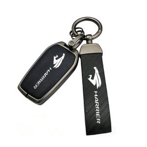 Harrierハリアー車用 キーケース スマートキーカバー 亜鉛合金+メタルフレーム 耐衝撃 防水 傷防止 薄型デザイン ブラック メンズ [並行輸入品]