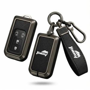 ジムニー アクセサリー ジムニー キーケース キーホルダー ジムニーシエラ アクセサリ キーカバー JB64JB74 モデルに適したジムニー専用キーシェル、金属と革の