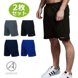 メンズ ハーフ パンツ 短パン 同色2枚 ショート パンツ メッシュ生地 ランニング フィットネス トレーニング トランクス パンツ メンズ パジャマ 短パン｜armedesstore