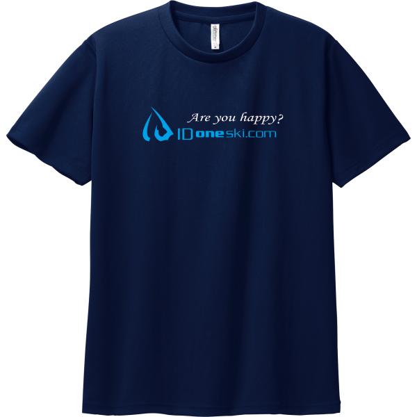 IDone ドライＴシャツ 半袖 Are you happy? ブルー / ホワイト Blue / ...