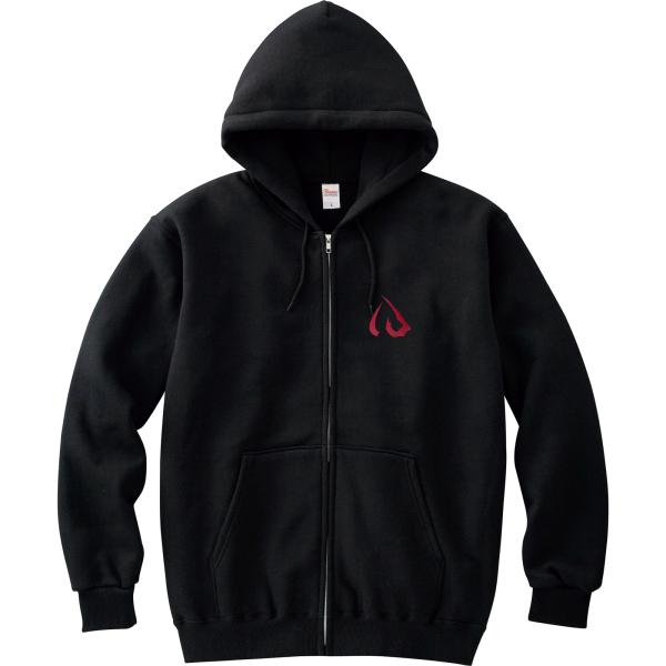 IDone ジップパーカー フーディー8.4oz Are you happy? ホワイト / レッド...