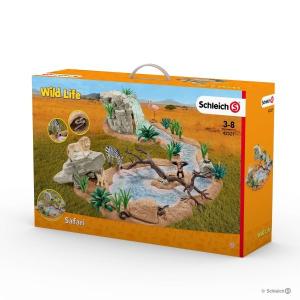Schleich (シュライヒ) 水飲み場での大冒険 サバンナビッグセット