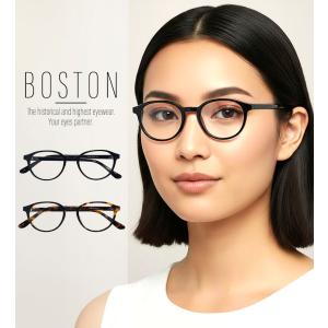 ブルーライトカット 中近両用メガネ】ブラウニーウェリントン YS576