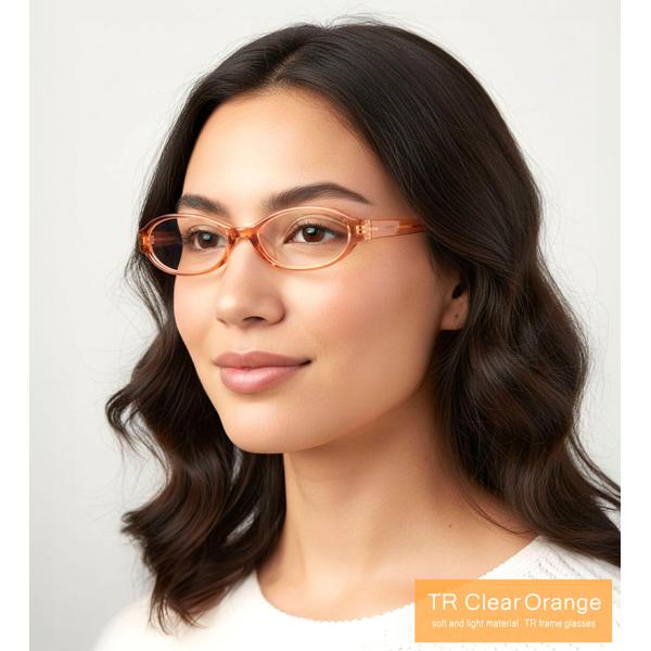 【送料無料】度付き/度なし/メガネ/ TRクリアオレンジ 乱視 矯正 対応  おしゃれ 男性用 メン...