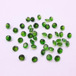 天然石ルース（裸石）・クロムダイオプサイド / ラウンド カット【4mm】（１粒）　ランダム発送｜arnavgems