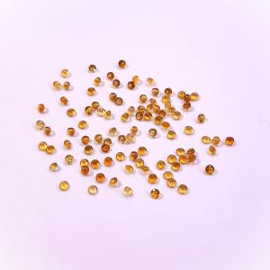 天然石ルース（裸石）・シトリン / ラウンド カット【1.5mm】（１粒）　ランダム発送