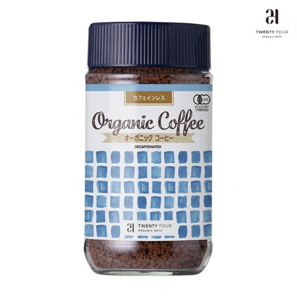 24 ORGANIC DAYS オーガニック インスタントコーヒー カフェインレス 100g ／ 有...