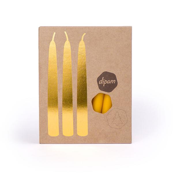 ディパン 純粋みつろう クリスマスツリーキャンドル 20本入り オランダ製 ／ 高さ11cm 蜜蝋 ...