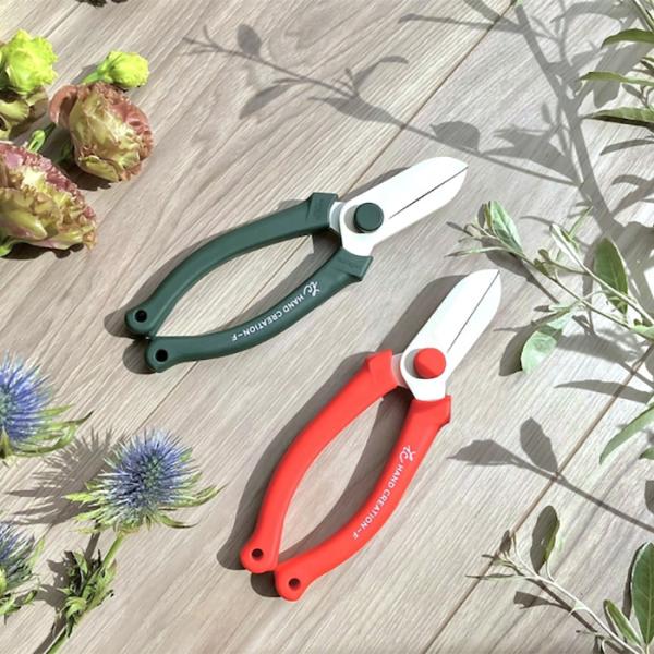 坂源 ハンドクリエーション F165 凛 ／ はさみ 鋏 フッ素樹脂加工 白刃 生花 園芸 枝 ガー...