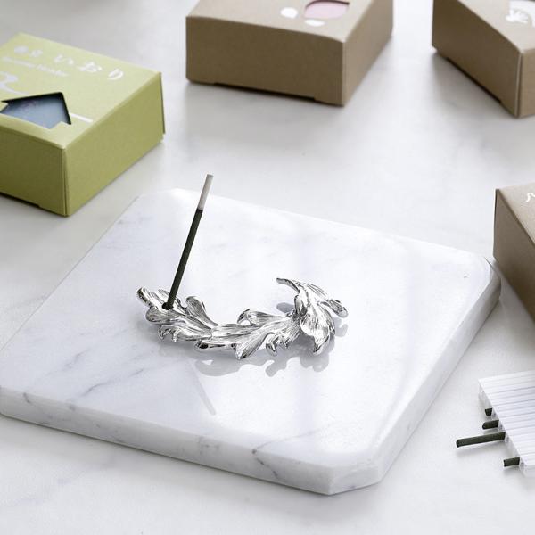 悠々庵 大理石の香皿 ／ お香 モノトーン シンプル 上品 吉創庵 日本製 メール便