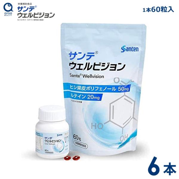 サンテ ウェルビジョン 6個【参天製薬】60粒入り6本(1日2粒/180日分) サンテウェルビジョン