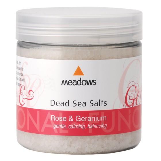 メドウズ デッドシーソルト ローズ＆ゼラニウム