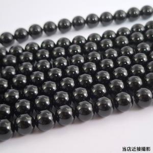 ブラックオニキス 10mm 丸玉 天然石ビーズ...の詳細画像1