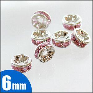 ロンデル 【ピンク 平枠】 10個 約6mm×約3mm 石 天然石 アクセサリーパーツ 卸 問屋 激安 %OFF sale｜aroma-stone