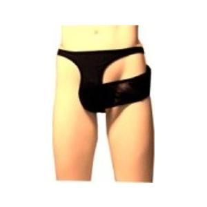 脱腸　右側　補整着　ベルト付　ＲＴ型　男性用　（黒・M)