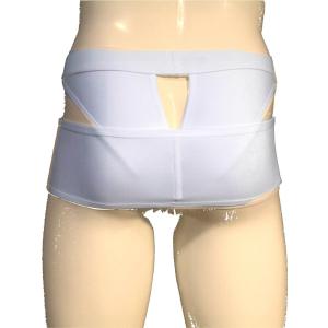 脱腸　両側　補整着　ベルト式　W型　男性用（白・M)