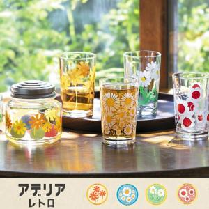 ADERIA 1~7営業日出荷 アデリアレトロ 昭和レトロ 花の輪 台付きグラス