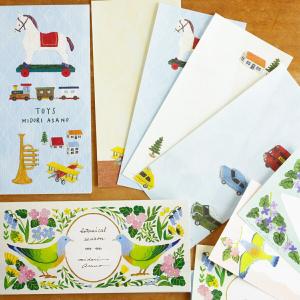 一筆箋 おしゃれ 大人 cozyca products 日本製 美濃和紙 浅野みどり レター boranical season TOYS