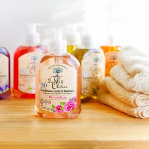 リキッドソープ せっけん 石鹸 プチオリビエ Provence France マルセイユリキッドソープ おしゃれ ローズ ラベンダー 300ml｜aromagestore