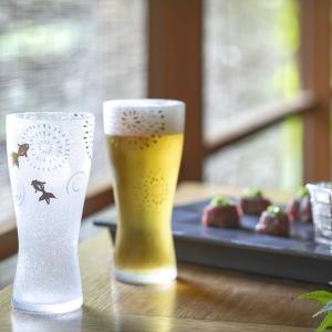 父の日 ギフト ビール ペアグラス ビアグラス タンブラー おしゃれ お酒 日本製 花火 酒グラス プレミアムニッポン ギフト 紙化粧箱入り 310ml×2セット｜aromagestore