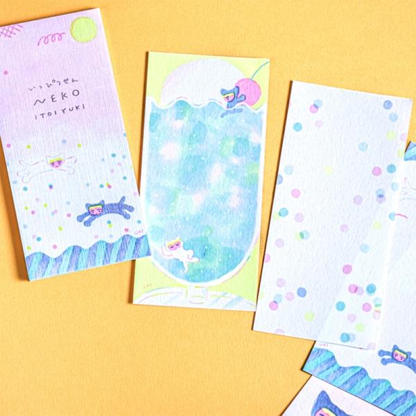 いとい ゆき一筆箋 NEKO ねこ 便箋 表現社 かわいい cozyca products 日本製 ...
