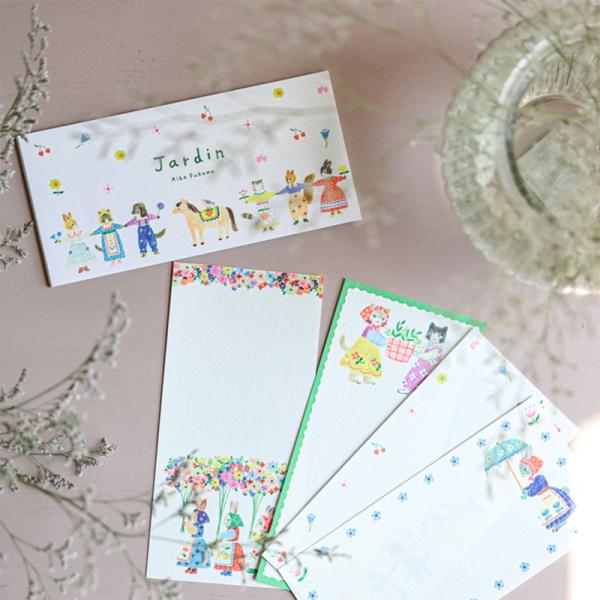 2024秋の新作 Aiko Fukawa 一筆箋 Jardin レター 便箋 布川愛子 表現社 かわ...