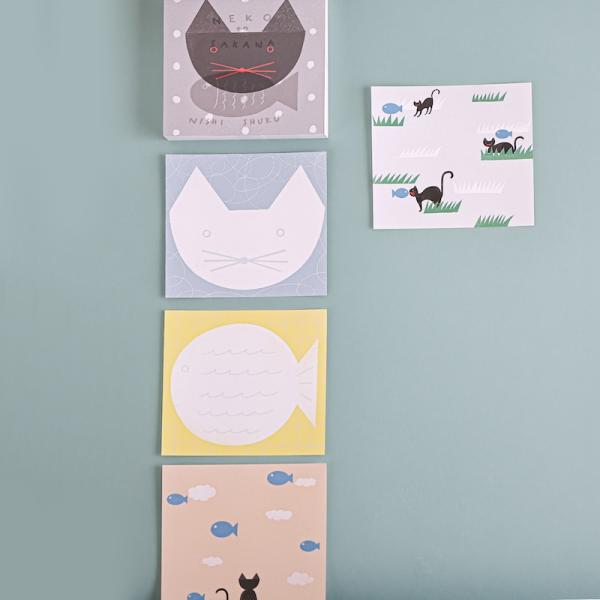 西淑 ブロックメモ 120枚入 NEKO to SAKANA 日本製 メモ帳 cozyca prod...