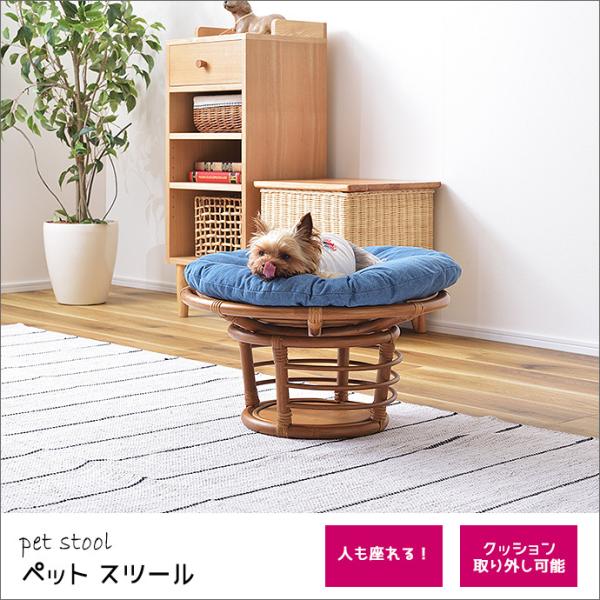 ペット スツール 人も座れる ボリューム クッション 取り外し可能 犬 猫 ネコ キャット ドッグ ...