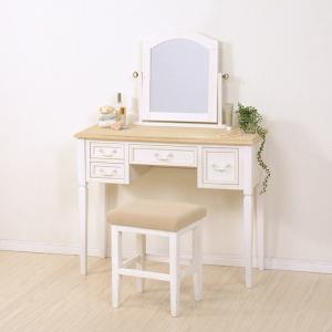 ドレッサー セット スツール付き シャビーシック...の商品画像