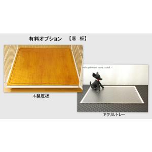 扉がアクリル ケージ W90×D90×H90c...の詳細画像4
