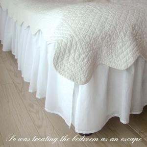ベッドスカート キング ナチュラルフリルベッドスカート