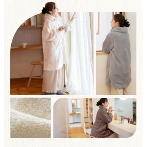 ルームウェア レディース 着る毛布 冬 春 ル...の詳細画像2