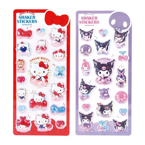 サンリオ シール シェイカーシール キティ クロミ 2種セット ぷっくり 立体シール シャカシャカ ...