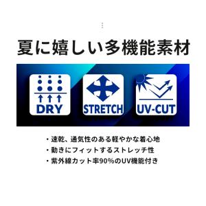 Tシャツ メンズ ストレッチ 汗染み防止 イン...の詳細画像4
