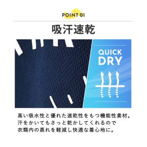 Tシャツ メンズ DRYストレッチ 涼しい 吸...の詳細画像3