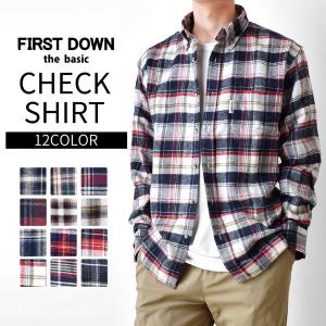 ネルシャツ チェックシャツ 長袖 メンズ ボタンダウンシャツ