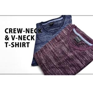 Tシャツ メンズ ストレッチ 杢カラー クルー...の詳細画像2