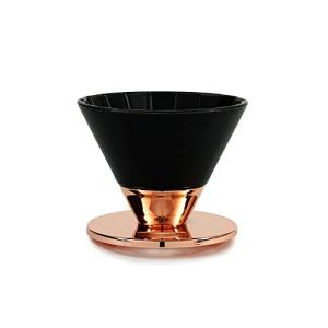 Coffee Dripper Matte Black (コーヒードリッパー マットブラック) [佐賀県/有田] Beasty Coffee 金属とのコンビネーションが印象的なドリッパー