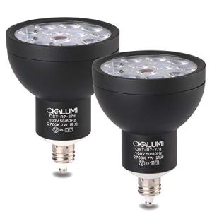 OKALUMI LEDスポットライト E11口金 調光対応 電球色 75w/100w形相当 7W 830lm ハロゲン形 ?LED電球 2個セット 外観：ブラック/電球色/中角｜around-store